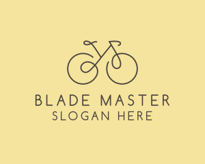 Yellow Bicycle Bike logo design