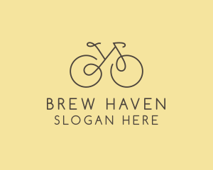 Yellow Bicycle Bike logo design