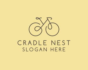 Yellow Bicycle Bike logo design