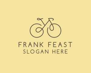 Yellow Bicycle Bike logo design