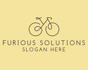 Yellow Bicycle Bike logo design