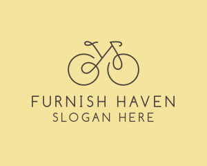 Yellow Bicycle Bike logo design