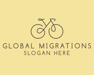 Yellow Bicycle Bike logo design