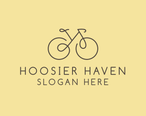 Yellow Bicycle Bike logo design