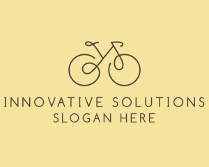 Yellow Bicycle Bike logo design