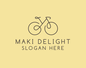 Yellow Bicycle Bike logo design