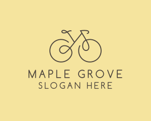 Yellow Bicycle Bike logo design