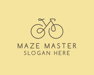 Yellow Bicycle Bike logo design