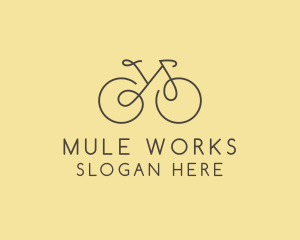 Yellow Bicycle Bike logo design