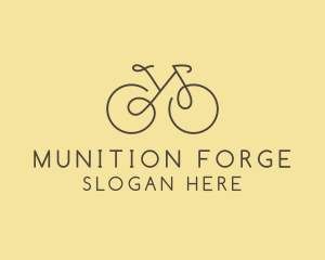 Yellow Bicycle Bike logo design