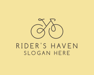 Biker - Yellow Bicycle Bike logo design