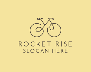 Yellow Bicycle Bike logo design