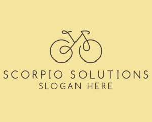 Yellow Bicycle Bike logo design