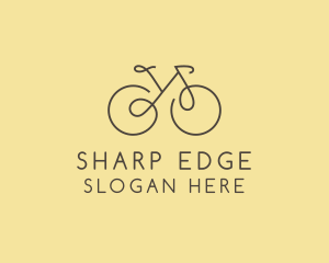 Yellow Bicycle Bike logo design