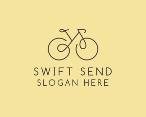 Yellow Bicycle Bike logo design