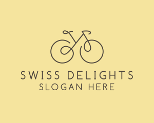 Yellow Bicycle Bike logo design