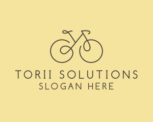 Yellow Bicycle Bike logo design