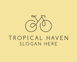 Yellow Bicycle Bike logo design