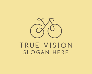 Yellow Bicycle Bike logo design