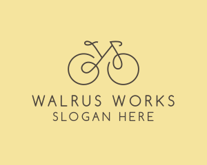 Yellow Bicycle Bike logo design