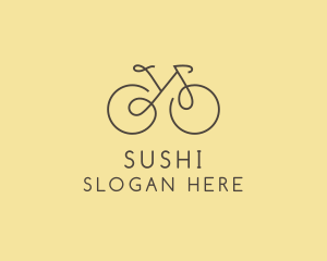 Yellow Bicycle Bike logo design