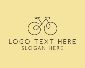 Cycling - Yellow Bicycle Bike logo design