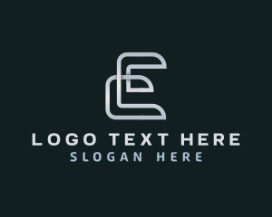 Startup - Geometric Technology letter E logo design