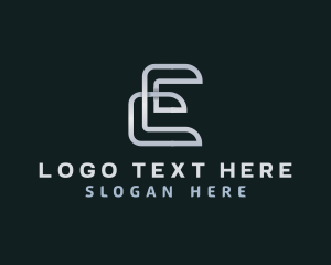 Lettermark - Geometric Technology letter E logo design