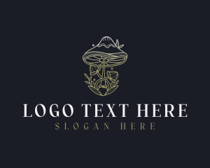 Shrooms - Holistic Natural Mushroom logo design