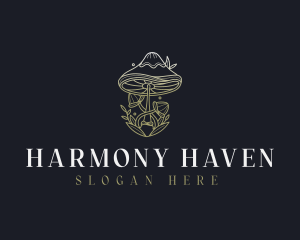 Holistic Natural Mushroom logo design