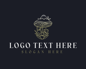 Herbal - Holistic Natural Mushroom logo design
