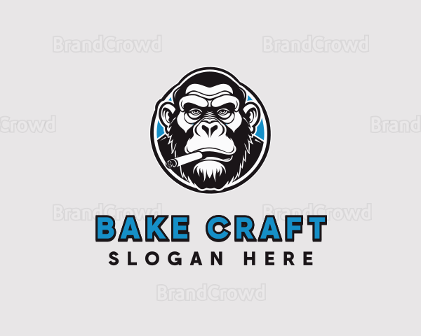 Cigarette Smoking Ape Logo