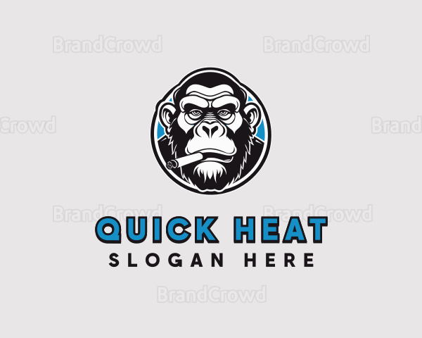 Cigarette Smoking Ape Logo