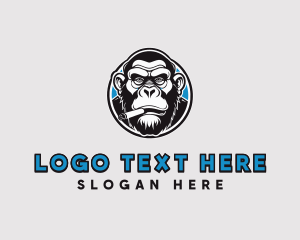 Cigarette Smoking Ape logo design