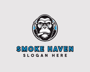 Cigarette Smoking Ape logo design