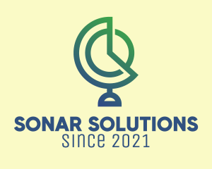 Sonar - Global Radar Icon logo design