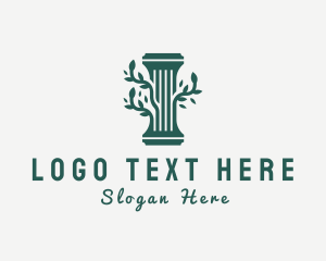 E Commerce - Elegant Tree Vine Pillar logo design