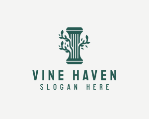 Elegant Tree Vine Pillar logo design