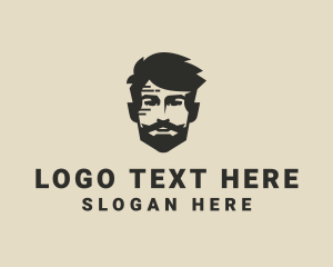 Uncle - Hipster Male Head logo design