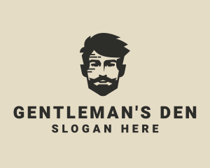 Hipster Male Head logo design