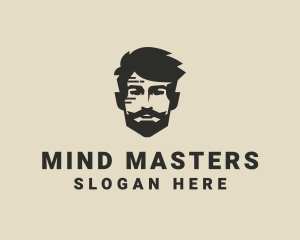 Head - Hipster Male Head logo design