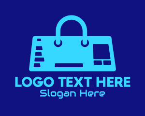 Shopping Bag - Blue Tech Controller Bag logo design