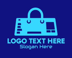 Ecommerce - Blue Tech Controller Bag logo design