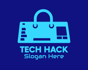 Blue Tech Controller Bag logo design