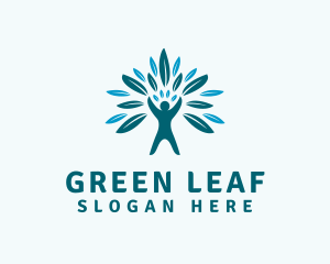 Human Leaf Wellness  logo design