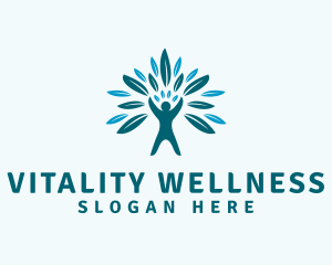 Human Leaf Wellness  logo design