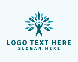 Person - Human Leaf Wellness logo design