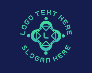 Tech - People Support Community logo design