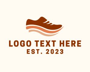 Kicks - Running Shoe Wave logo design