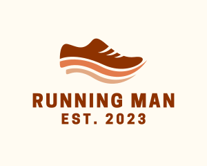 Sneaker - Running Shoe Wave logo design